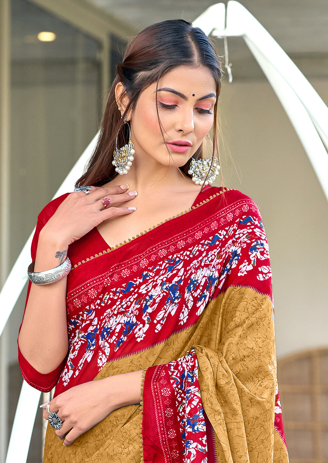 Pure Classic Cotton Saree With Latkans