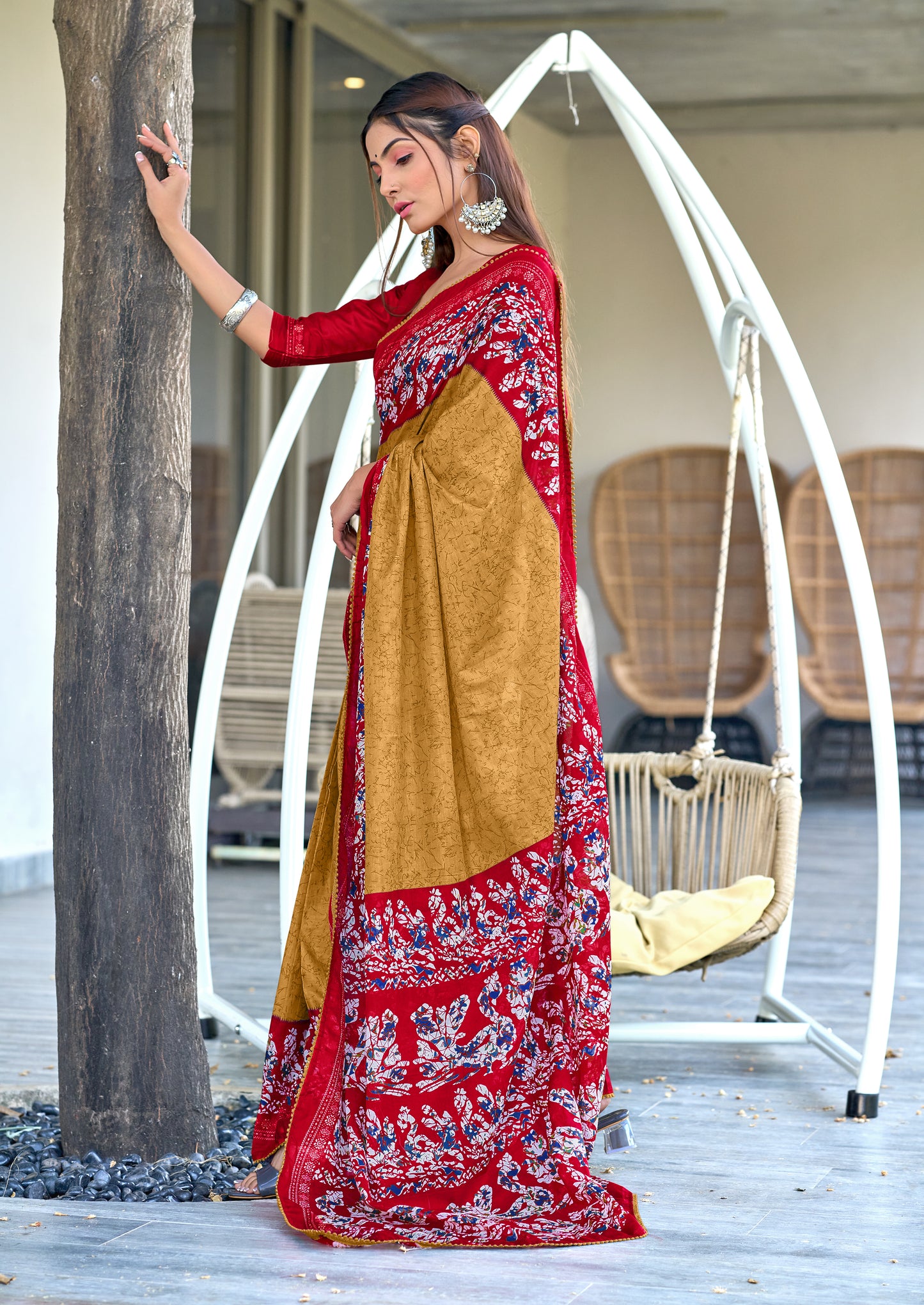 Pure Classic Cotton Saree With Latkans