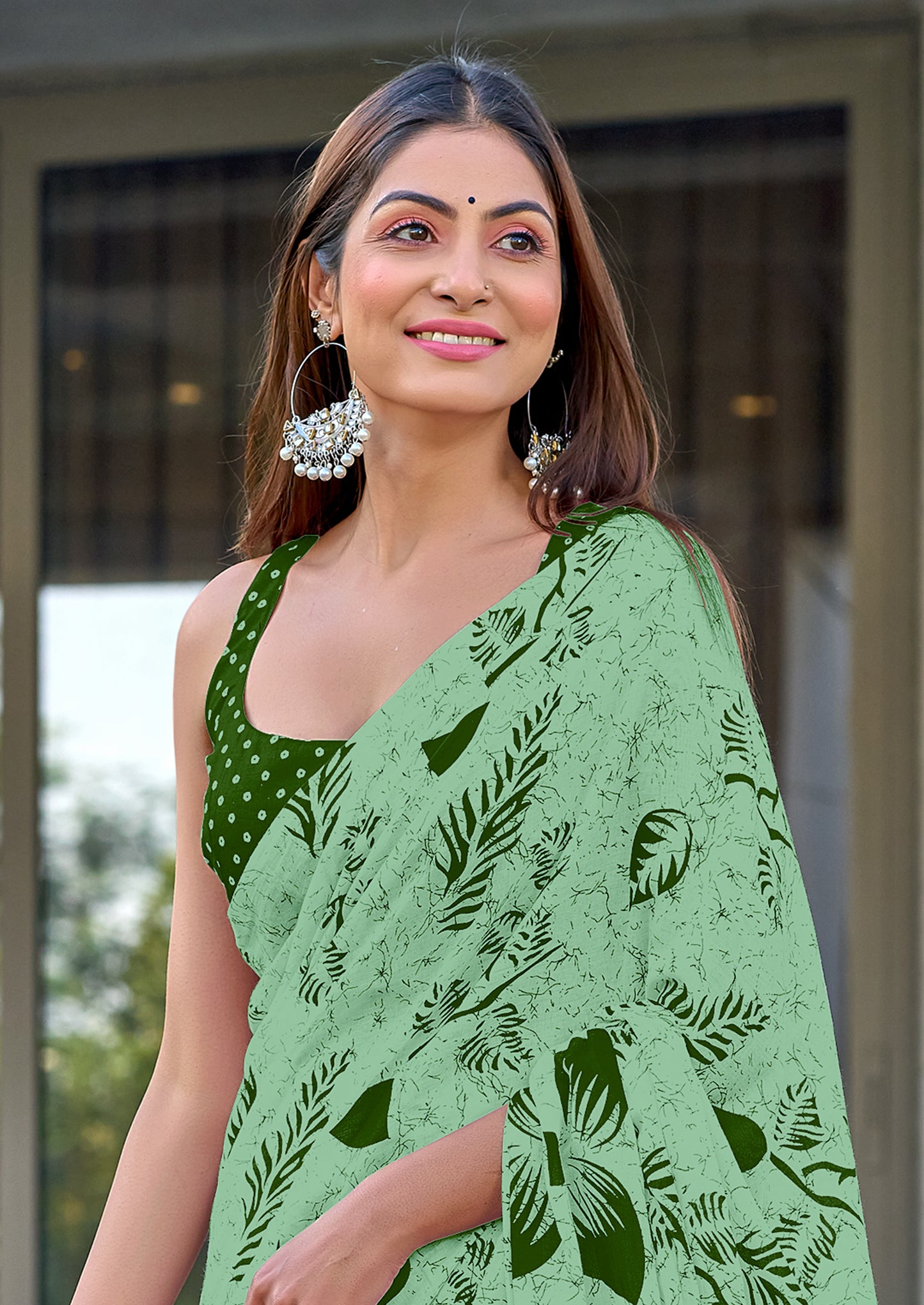 Pure Breathable Cotton Saree With Latkans